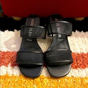 Black Block Heel Sandals | Anne Klein